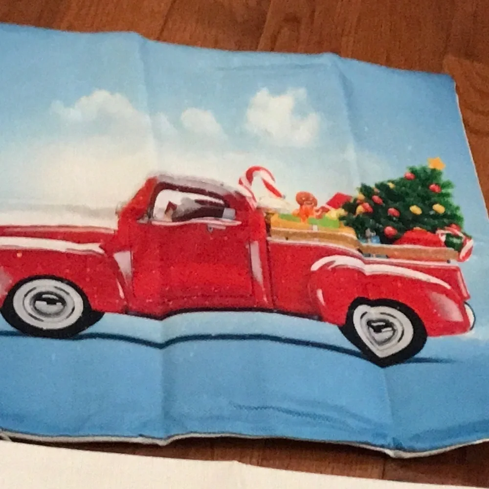New Set/4 Christmas truck pillow covers